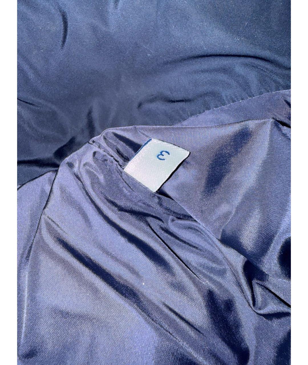 MONCLER Темно-синий полиамидовый пуховик, фото 4