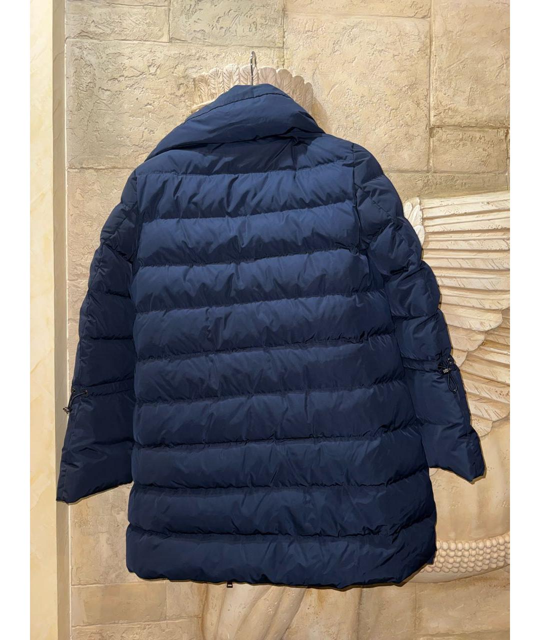 MONCLER Темно-синий полиамидовый пуховик, фото 2