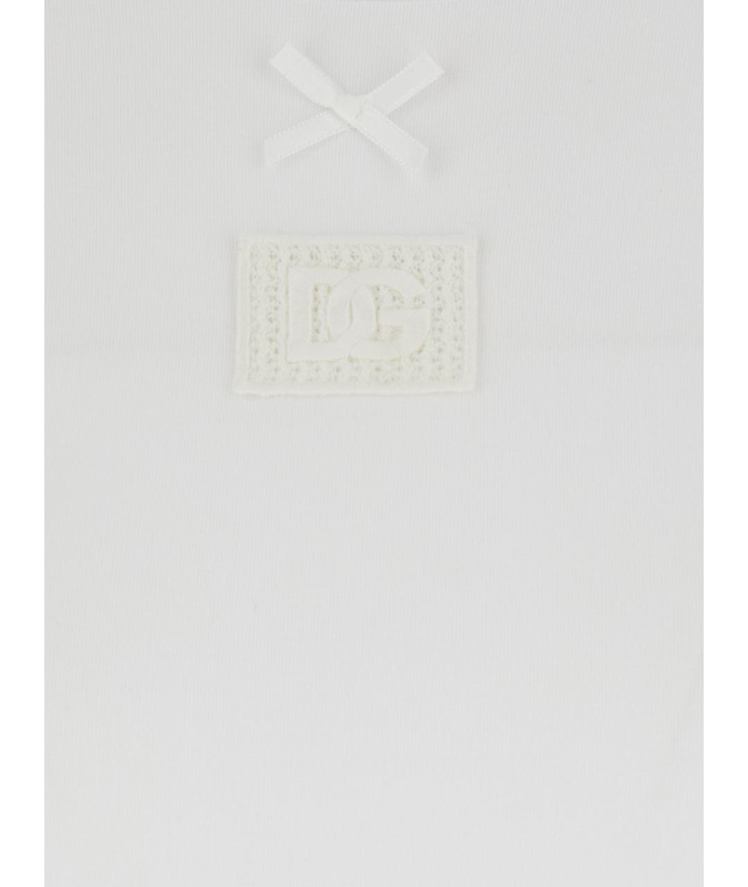 DOLCE&GABBANA Белая хлопковая футболка, фото 3
