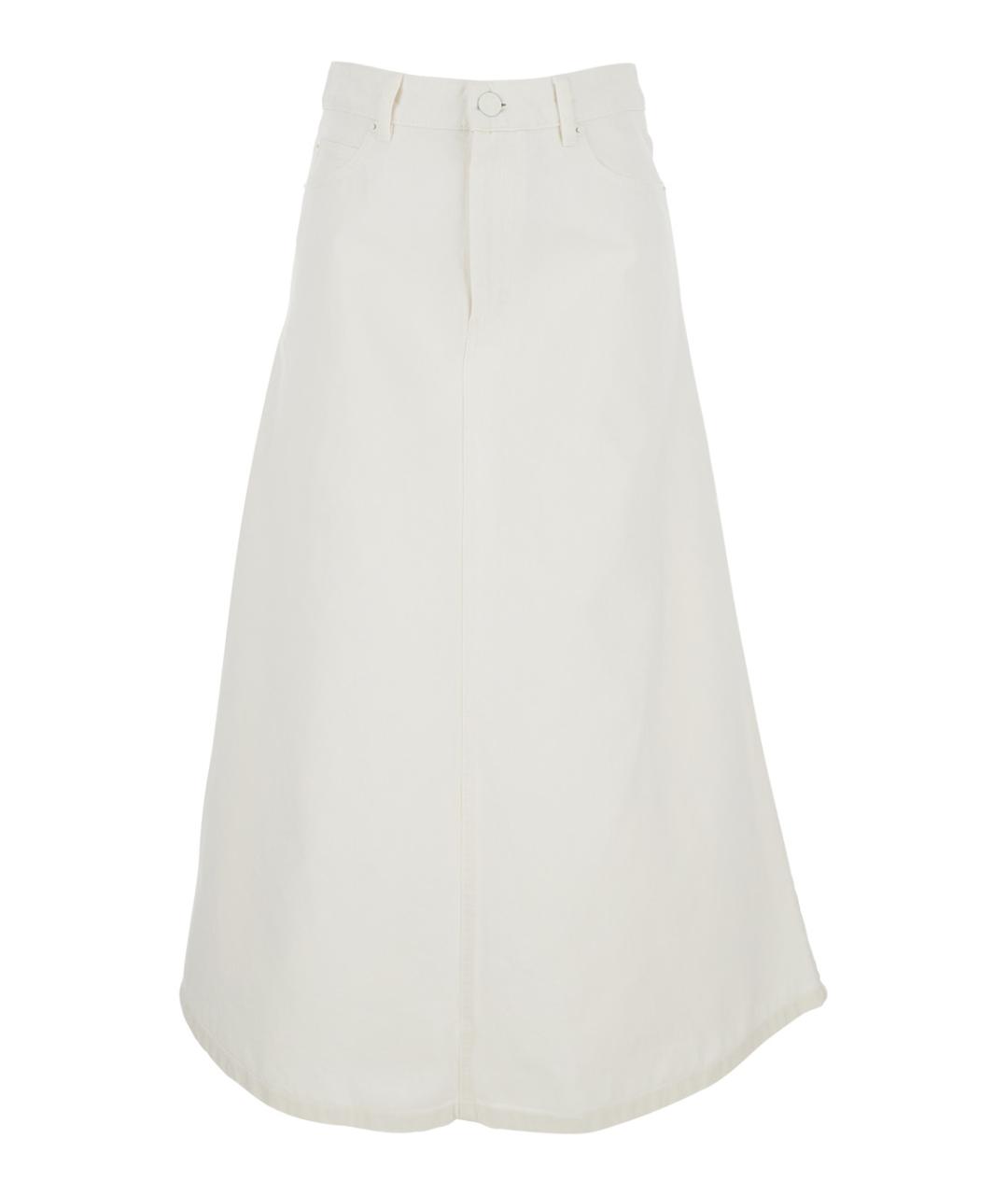 Ami Paris Белая деним юбка миди, фото 1