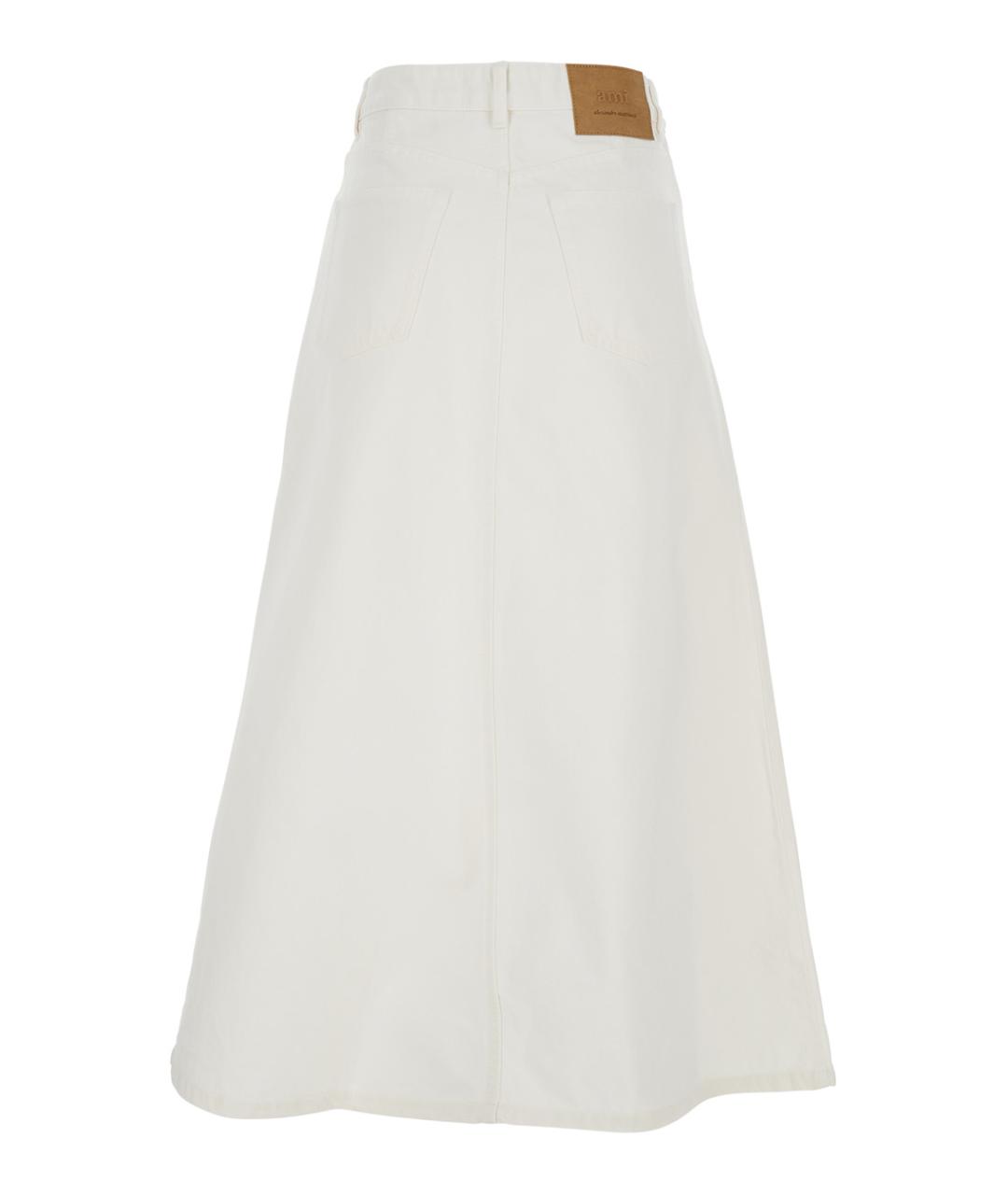 Ami Paris Белая деним юбка миди, фото 2