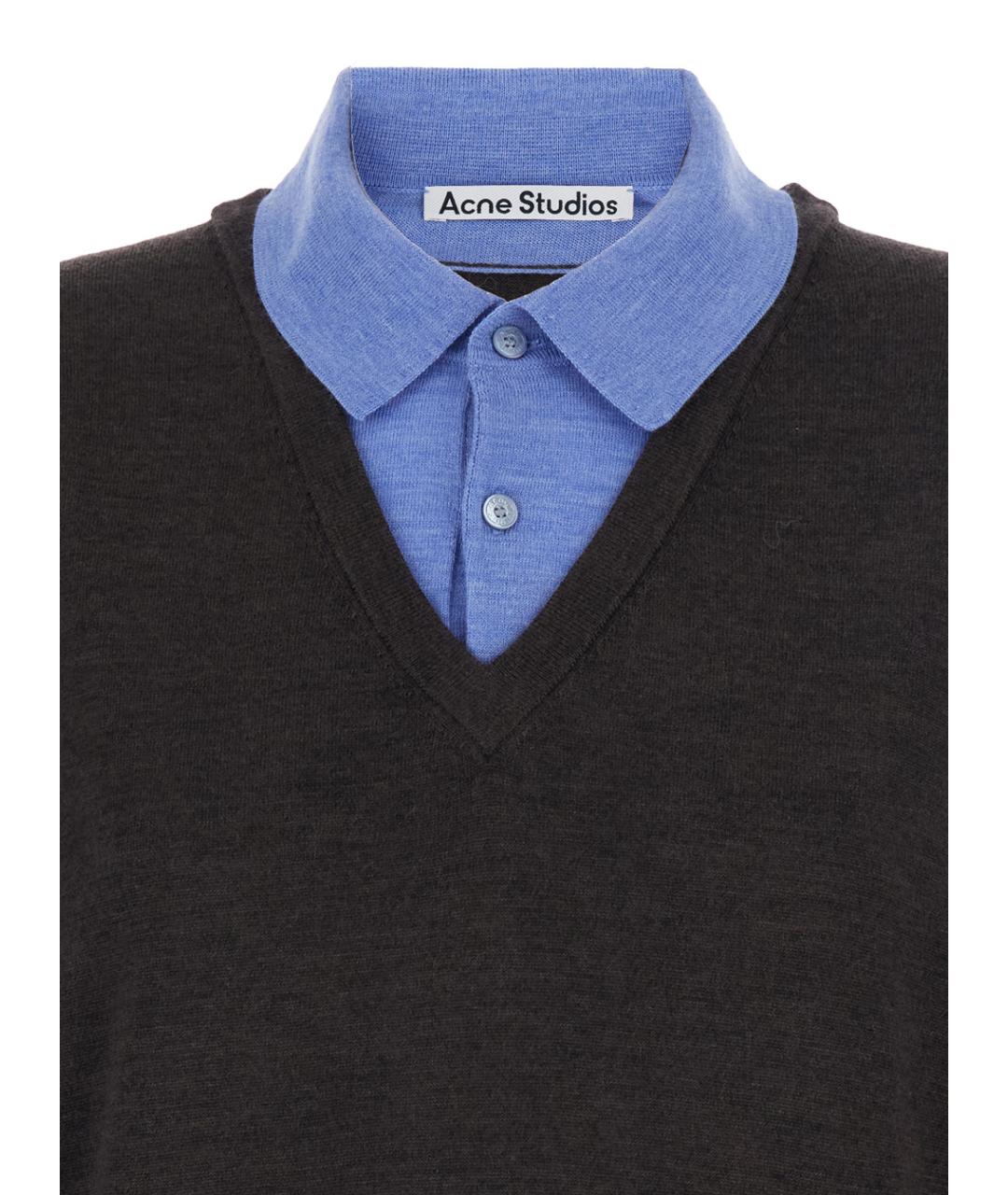 ACNE STUDIOS Коричневый шерстяной джемпер / свитер, фото 3