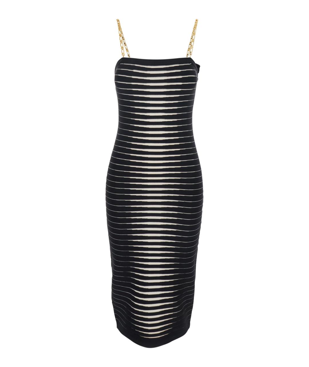 ELISABETTA FRANCHI Черное вискозное коктейльное платье, фото 1