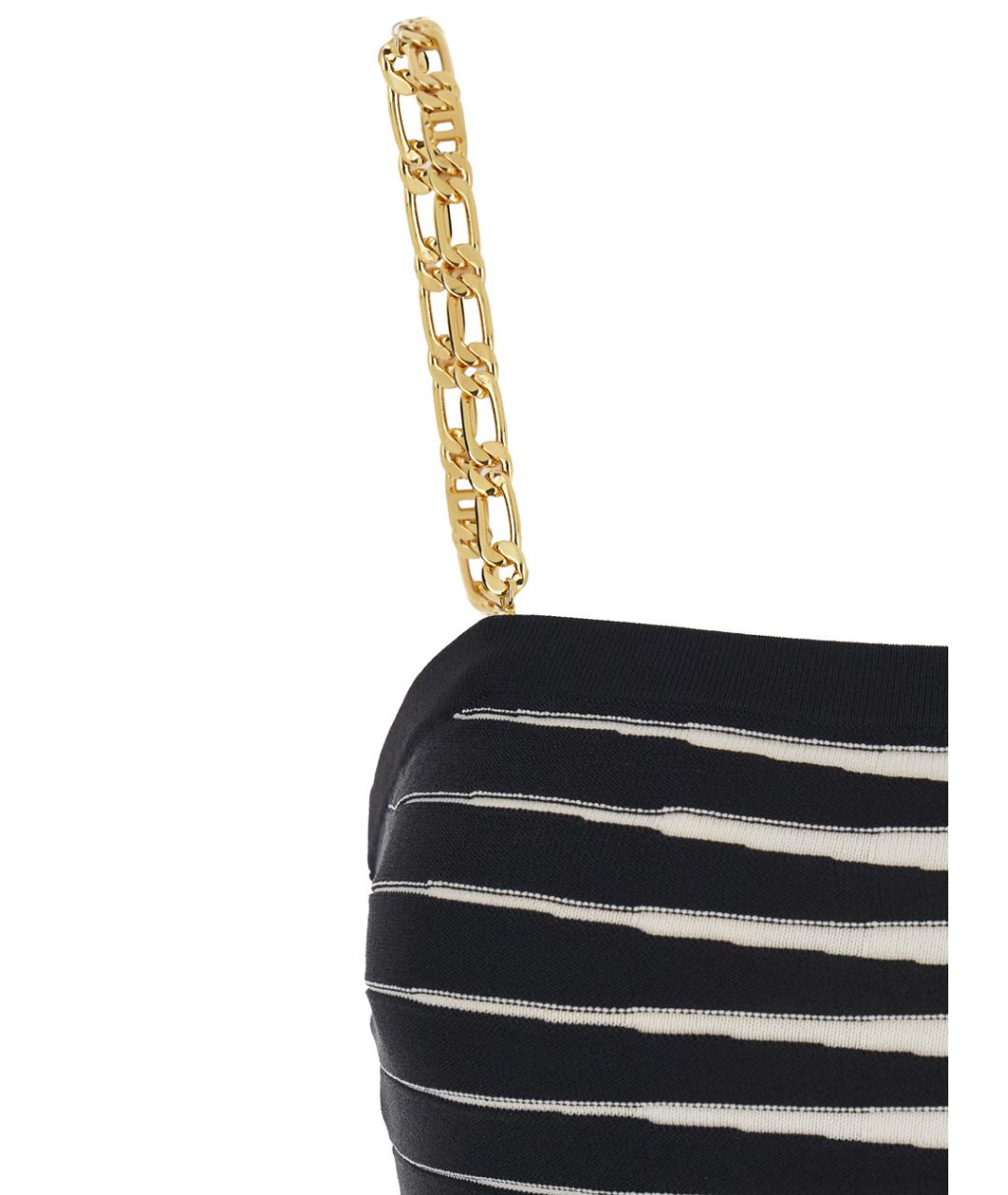 ELISABETTA FRANCHI Черное вискозное коктейльное платье, фото 3