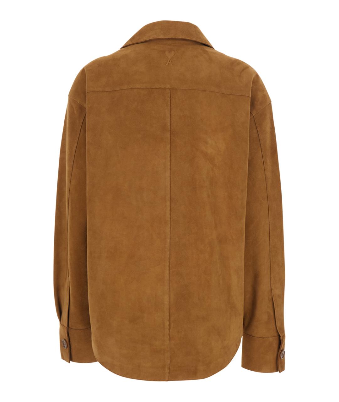 Ami Paris Коричневая замшевая куртка, фото 2