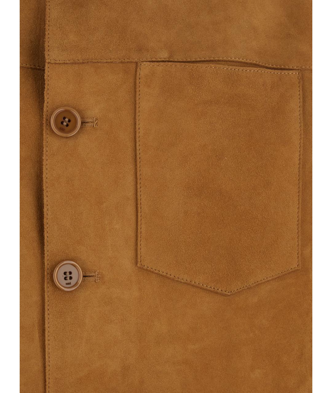 Ami Paris Коричневая замшевая куртка, фото 3