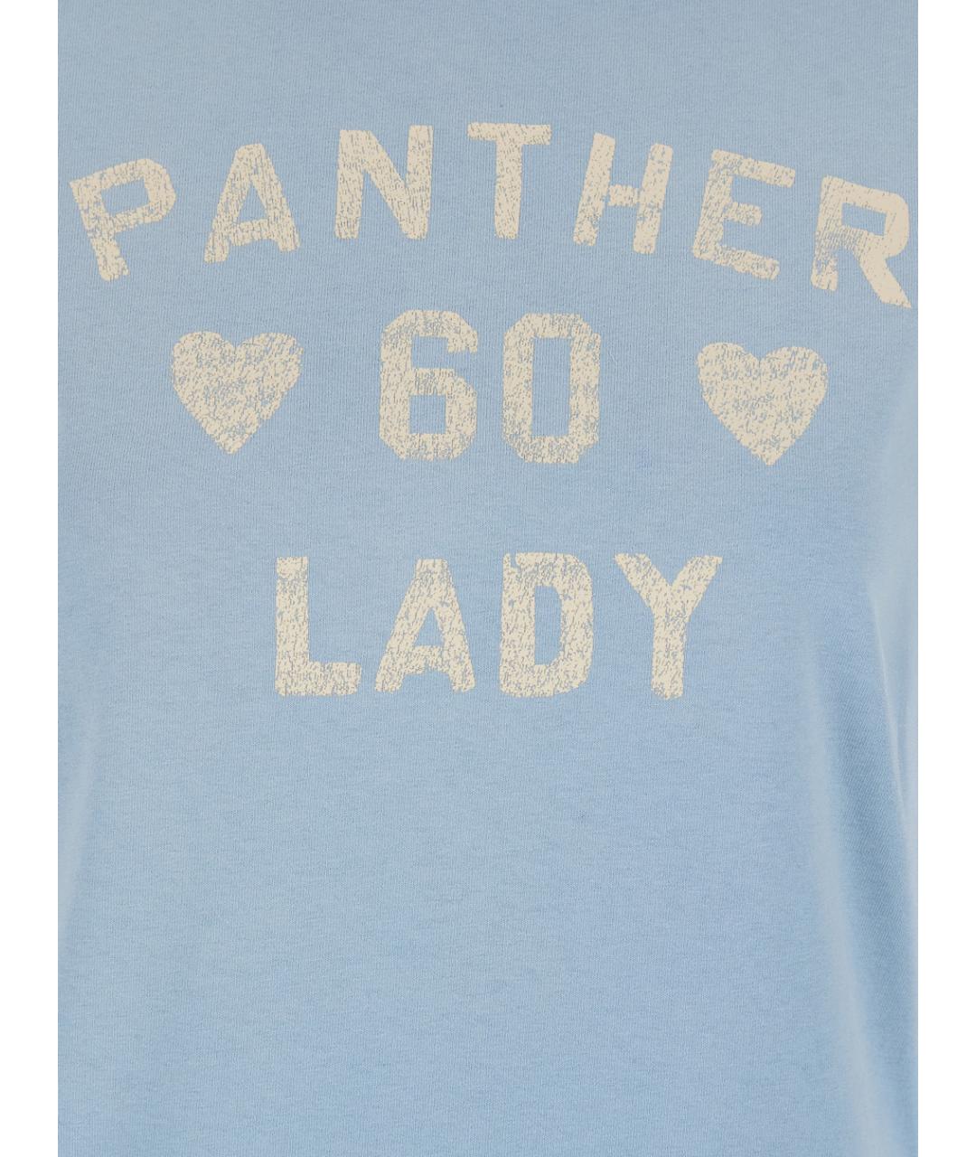 VALENTINO Голубая хлопковая футболка, фото 3