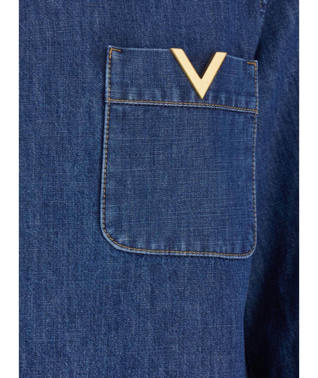 VALENTINO Синяя хлопковая блузы, фото 3