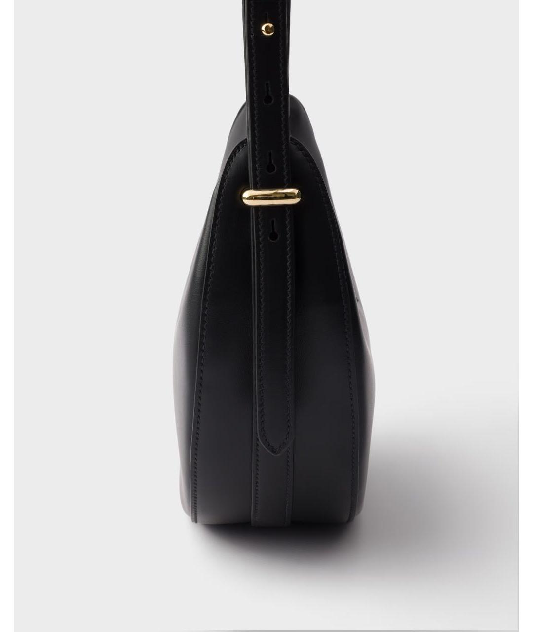 PRADA Черная кожаная сумка через плечо, фото 4