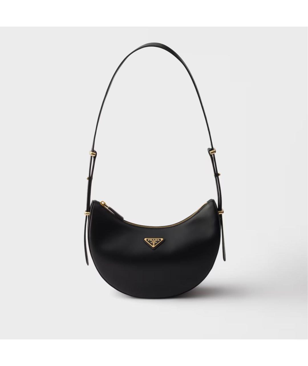 PRADA Черная кожаная сумка через плечо, фото 5