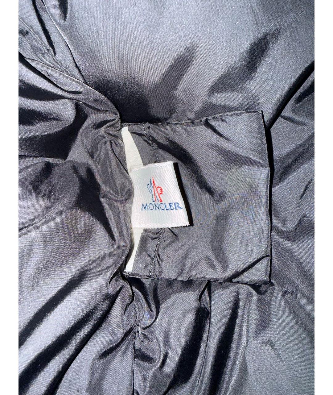 MONCLER Черный полиамидовый пуховик, фото 5