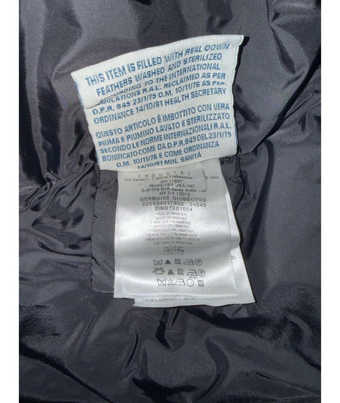 MONCLER Черный полиамидовый пуховик, фото 7