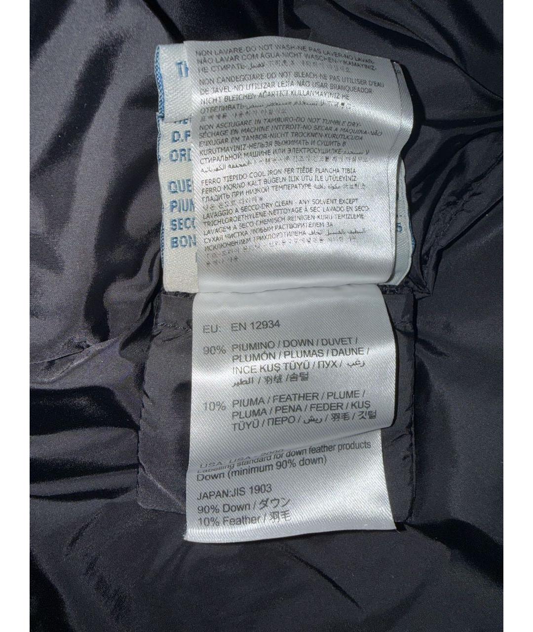 MONCLER Черный полиамидовый пуховик, фото 6