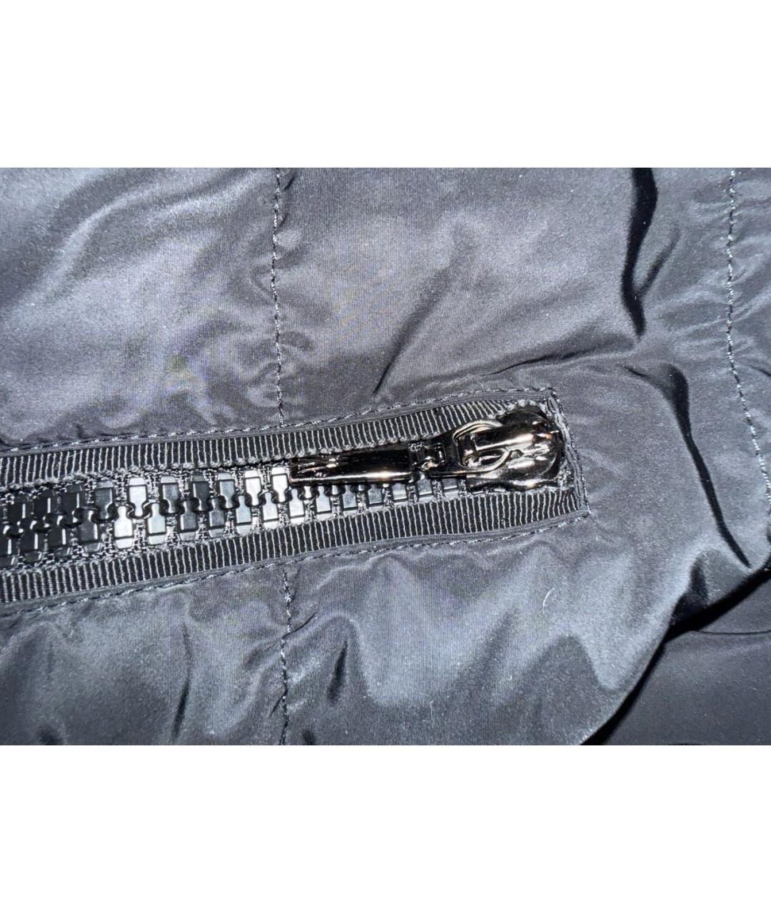 MONCLER Черный полиамидовый пуховик, фото 8