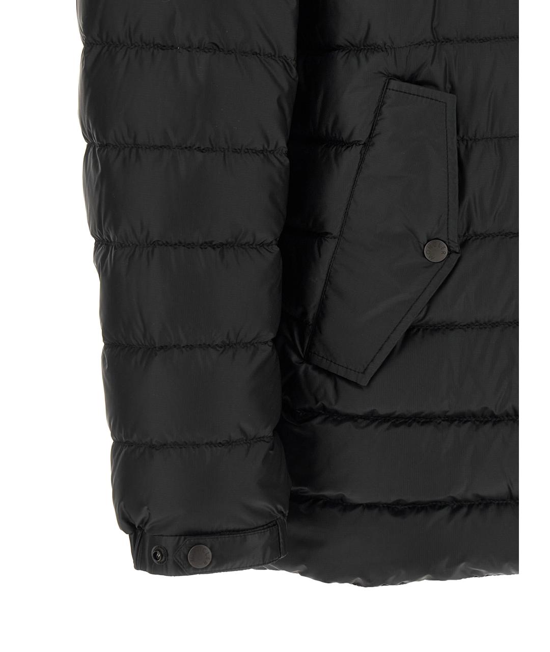 MONCLER Черный полиамидовый пуховик, фото 4