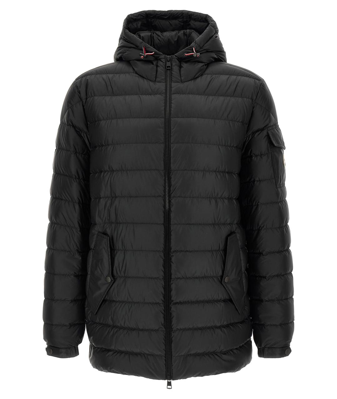 MONCLER Черный полиамидовый пуховик, фото 1