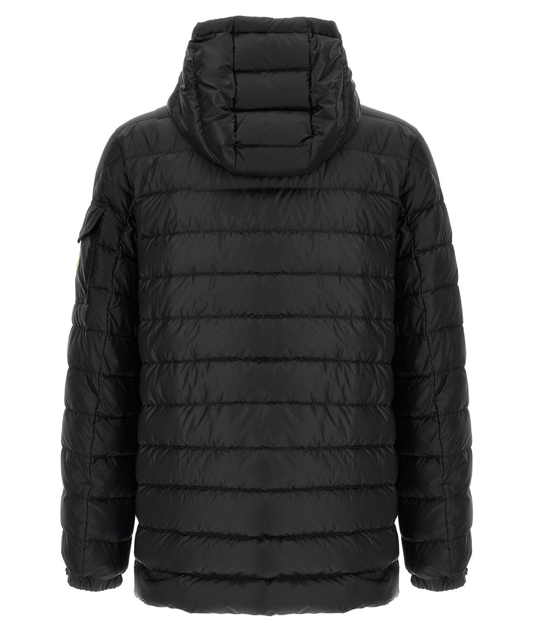 MONCLER Черный полиамидовый пуховик, фото 2