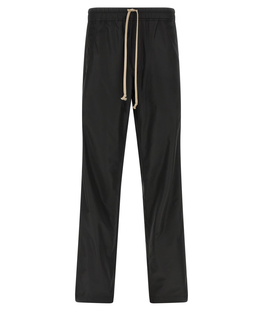 RICK OWENS Черные полиэстеровые повседневные брюки, фото 1