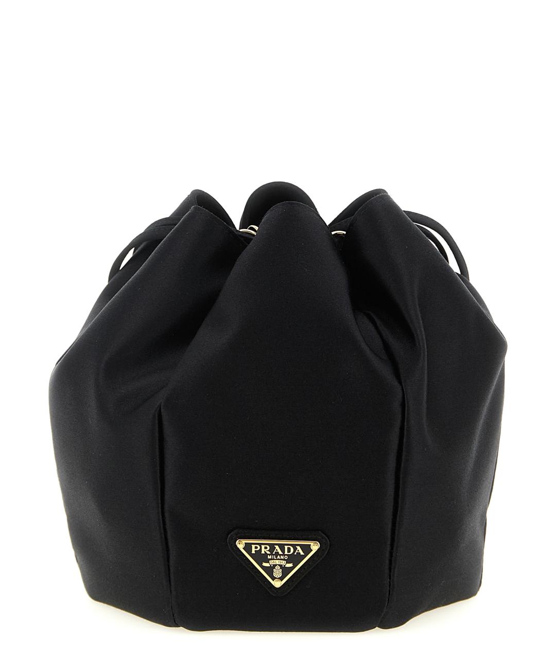 PRADA Черная тканевая сумка через плечо, фото 1