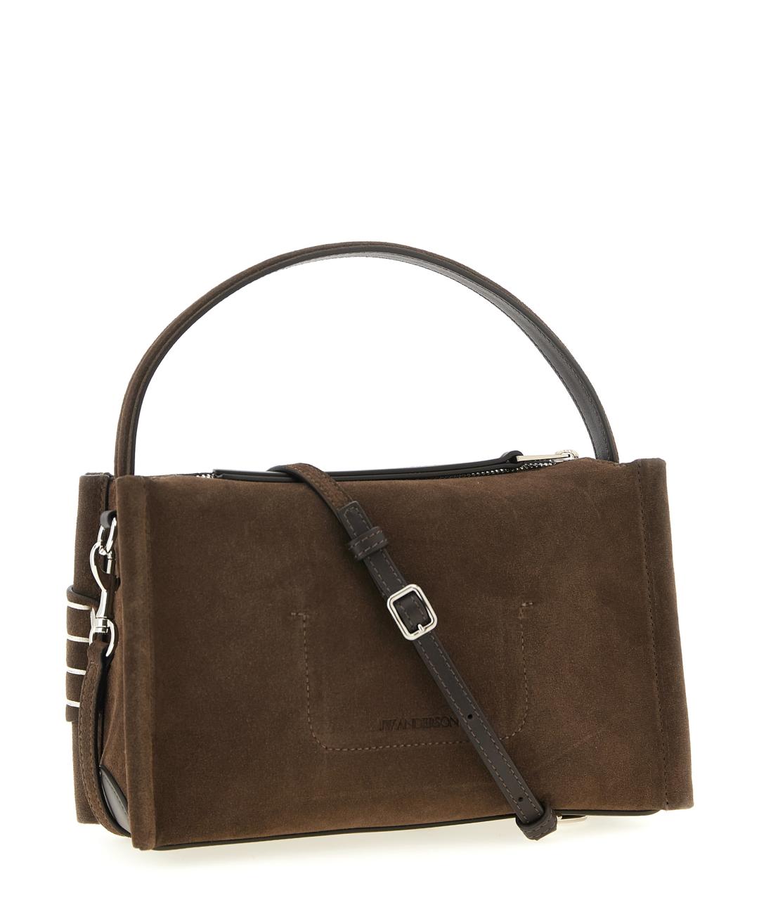 J.W.ANDERSON Коричневая замшевая сумка через плечо, фото 2