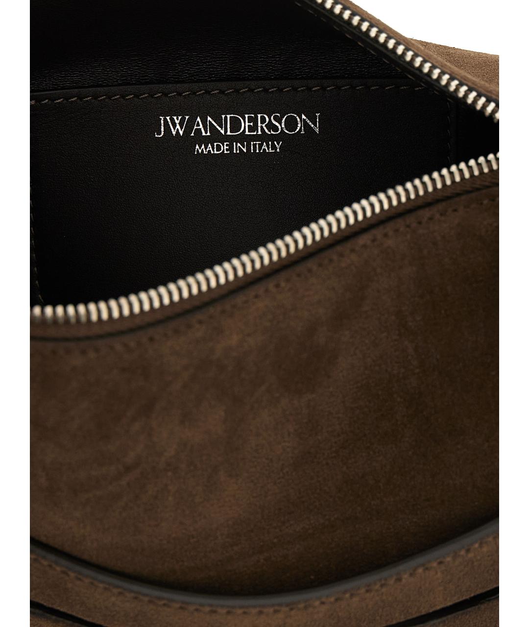 J.W.ANDERSON Коричневая замшевая сумка через плечо, фото 4