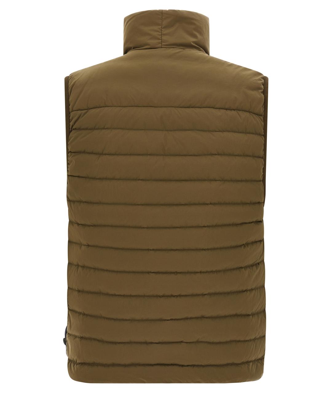 STONE ISLAND Зеленый полиамидовый жилет, фото 2