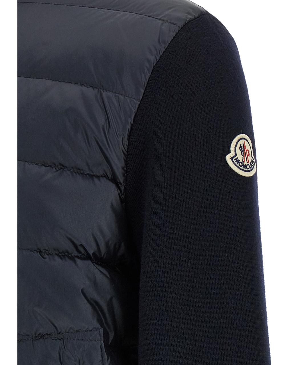 MONCLER Синий полиамидовый джемпер / свитер, фото 4