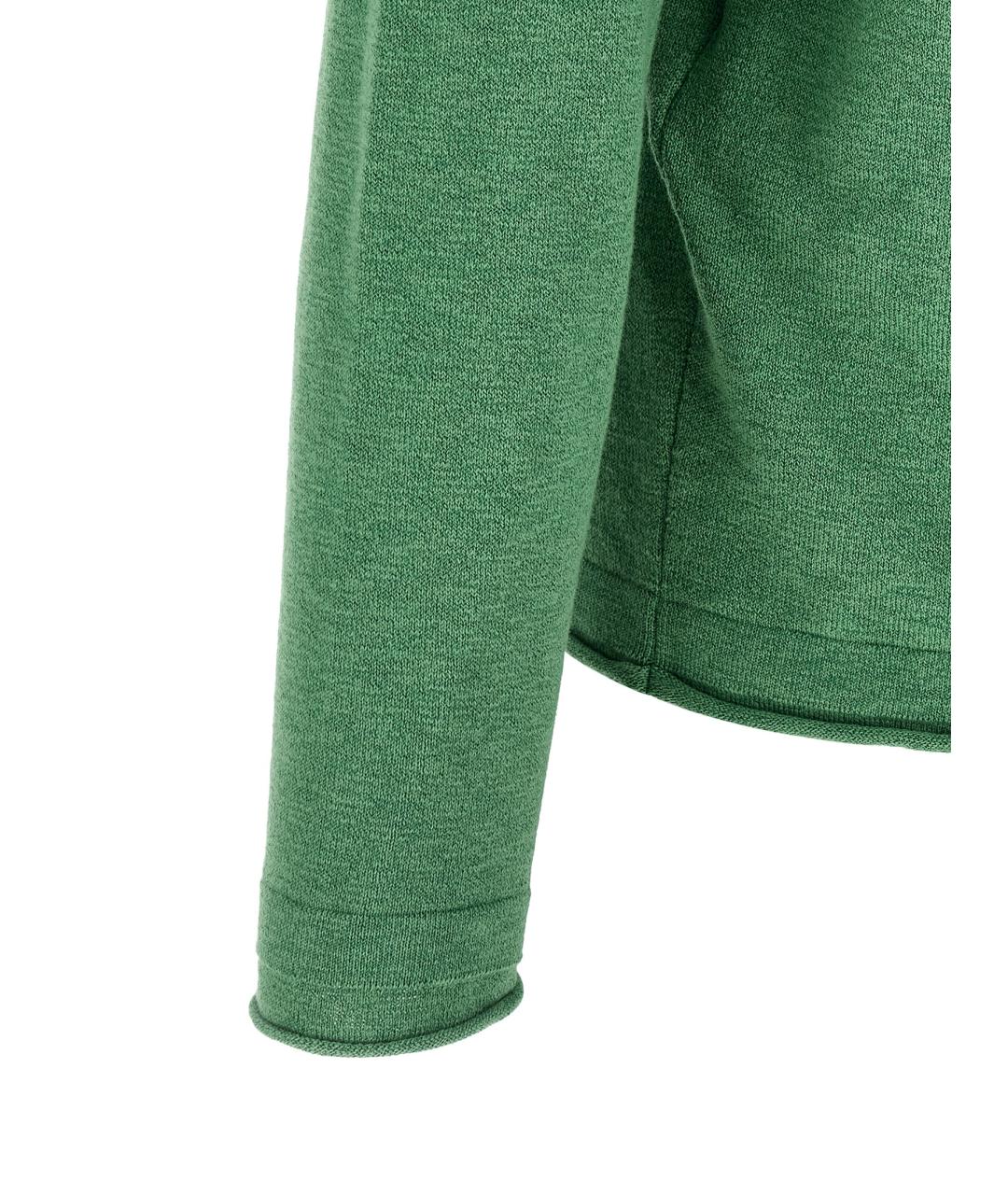 STONE ISLAND Зеленый хлопковый джемпер / свитер, фото 4