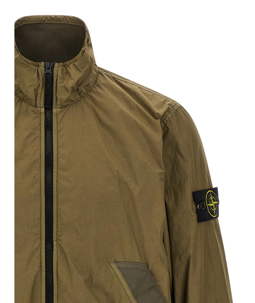 STONE ISLAND Зеленая полиамидовая куртка, фото 3