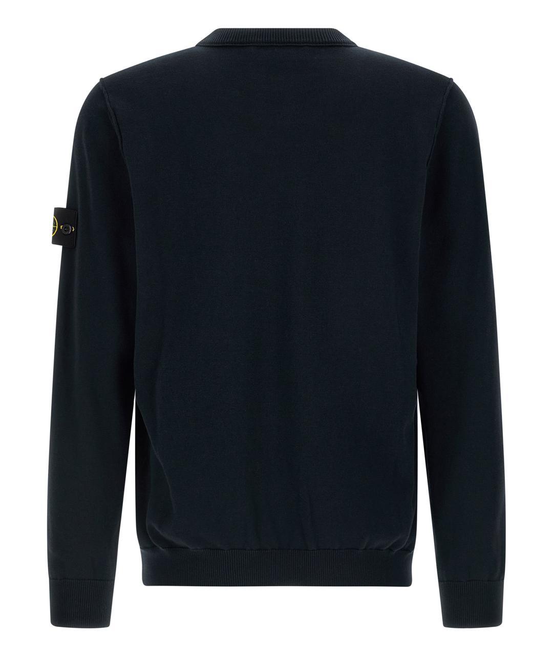 STONE ISLAND Синий хлопковый джемпер / свитер, фото 2