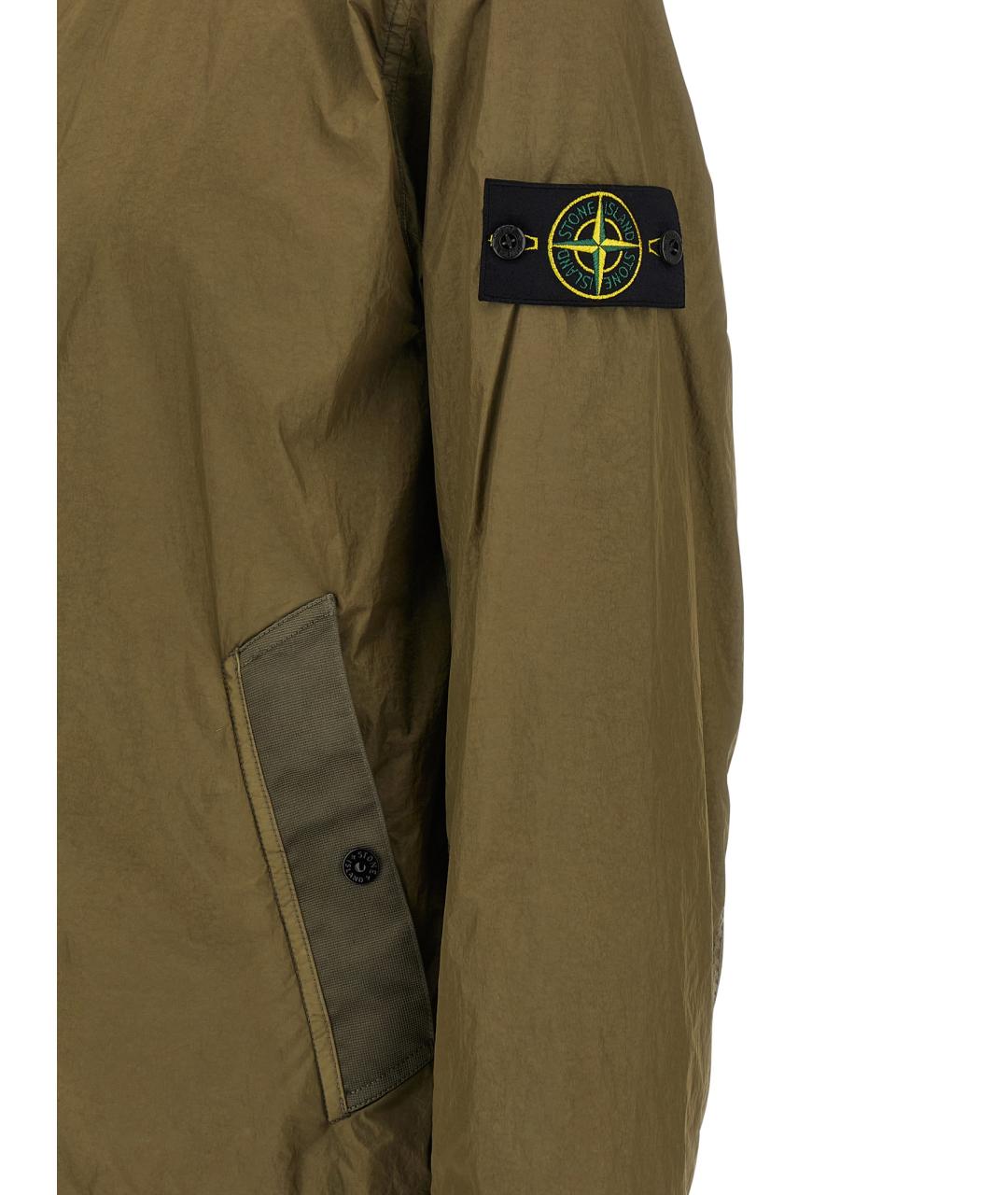 STONE ISLAND Зеленая полиамидовая куртка, фото 4