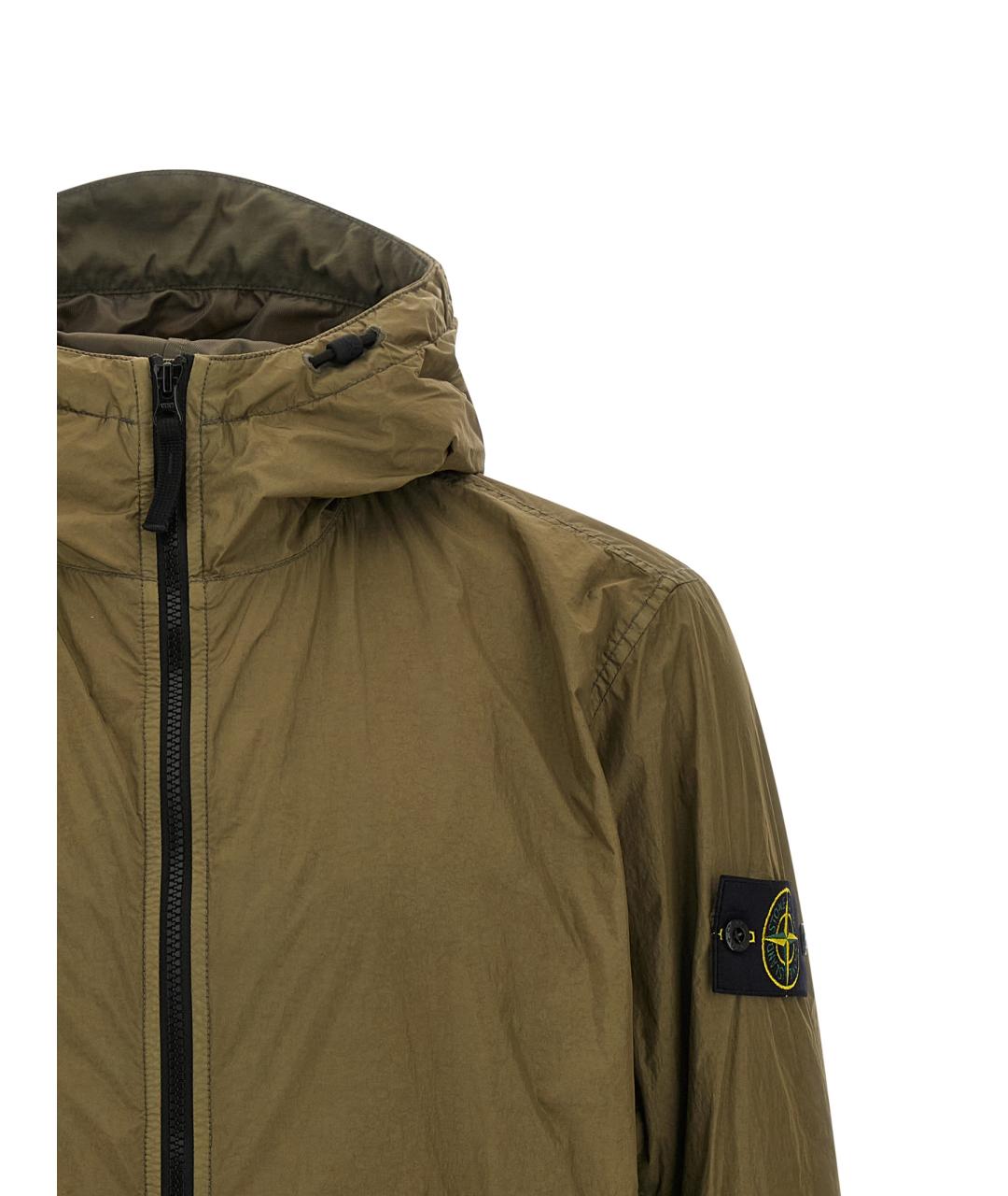 STONE ISLAND Зеленая полиамидовая куртка, фото 3