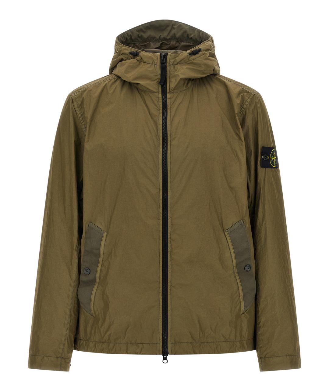 STONE ISLAND Зеленая полиамидовая куртка, фото 1