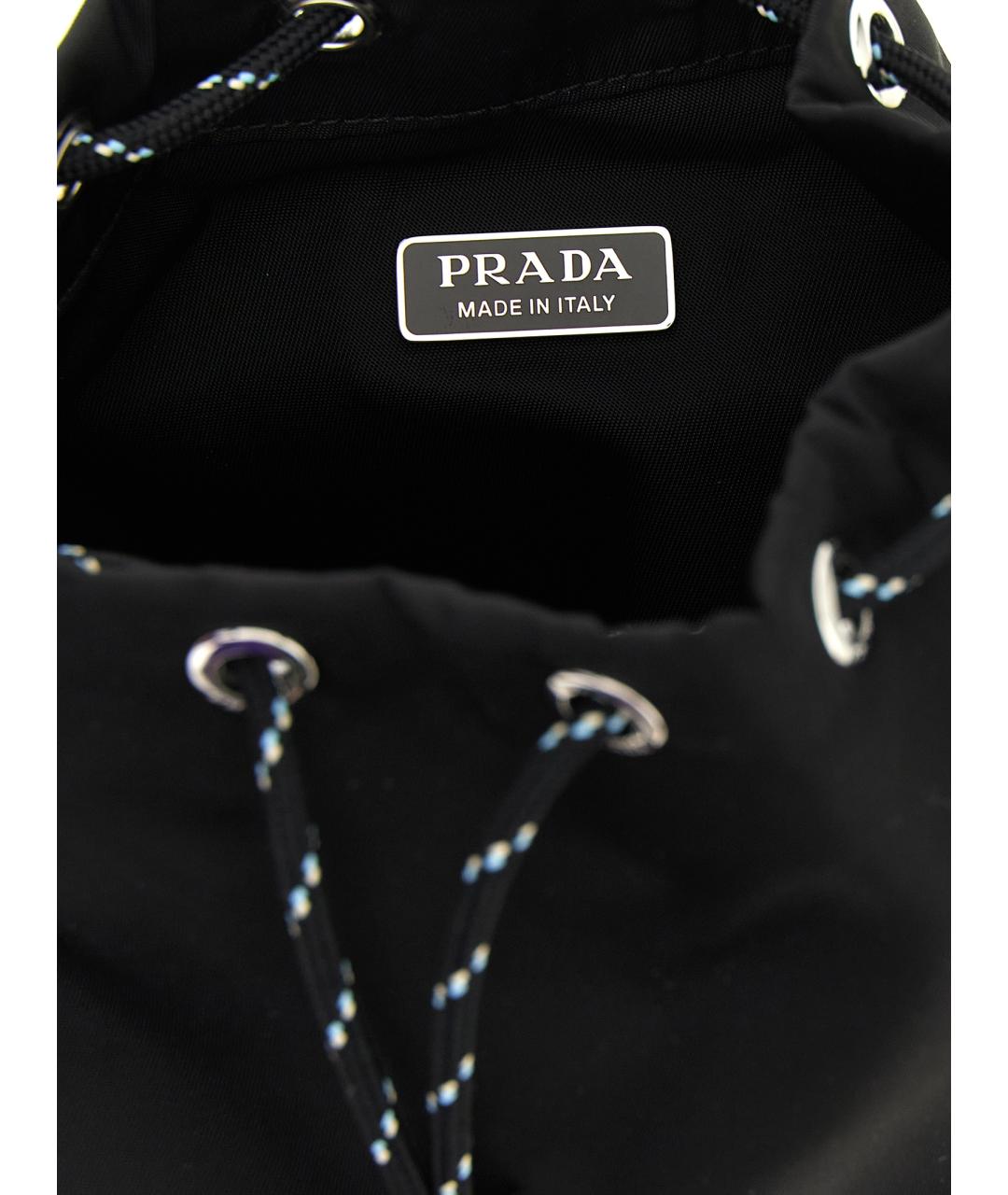 PRADA Черная синтетическая барсетка, фото 4