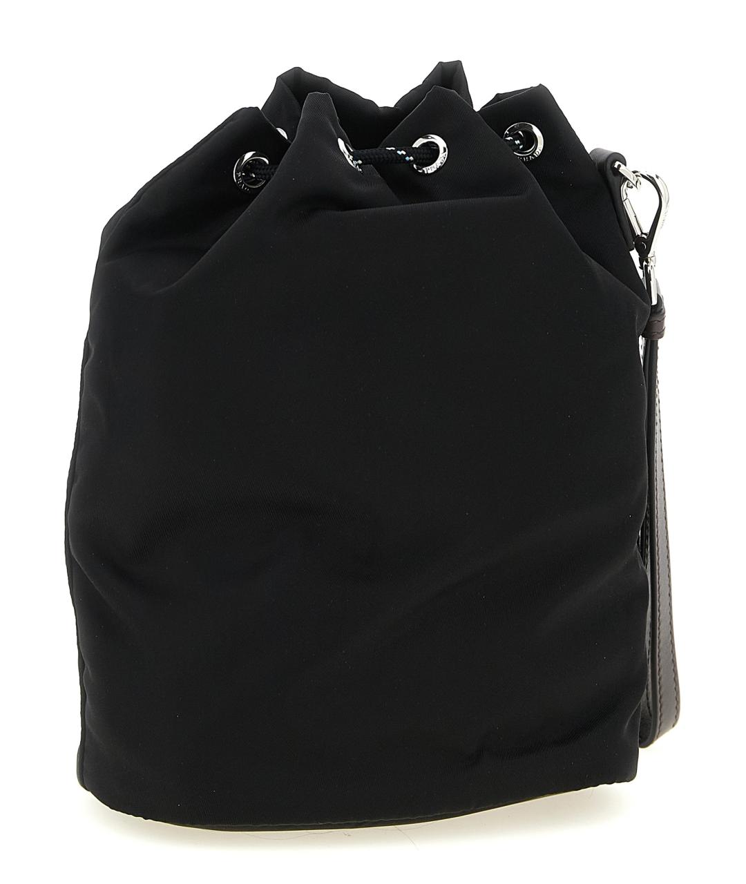 PRADA Черная синтетическая барсетка, фото 2