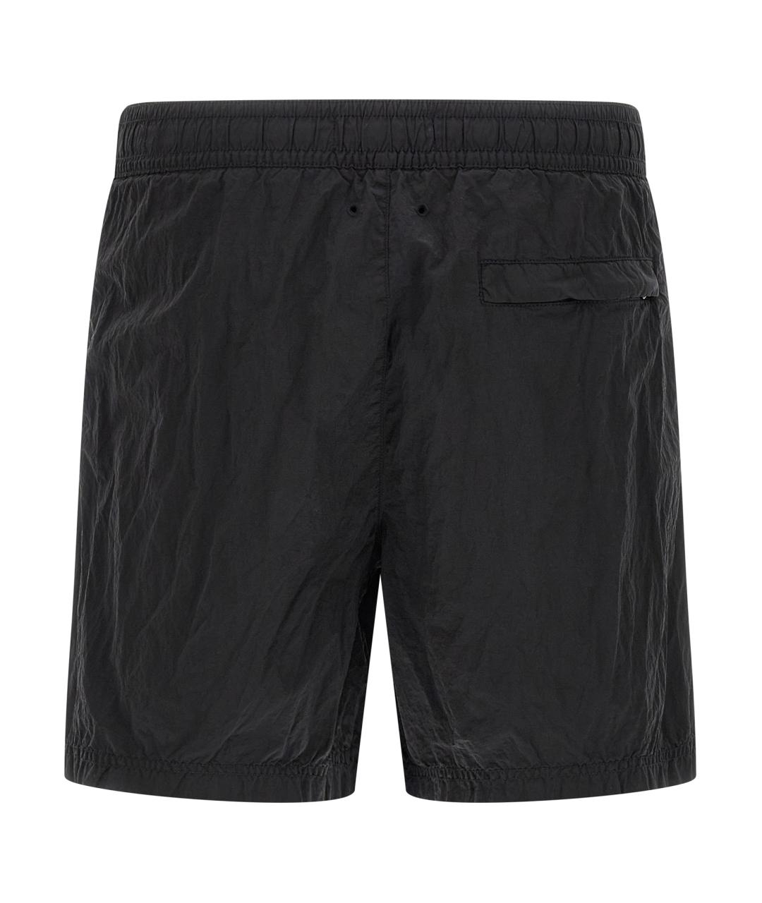 STONE ISLAND Черные полиамидовые шорты, фото 2