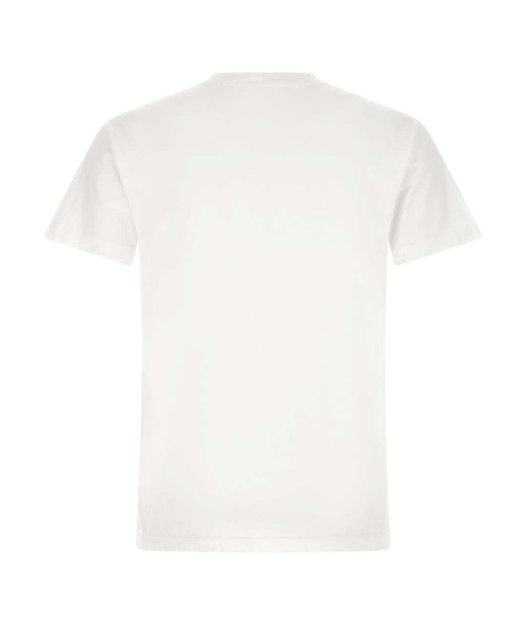 STONE ISLAND Белая хлопковая футболка, фото 2