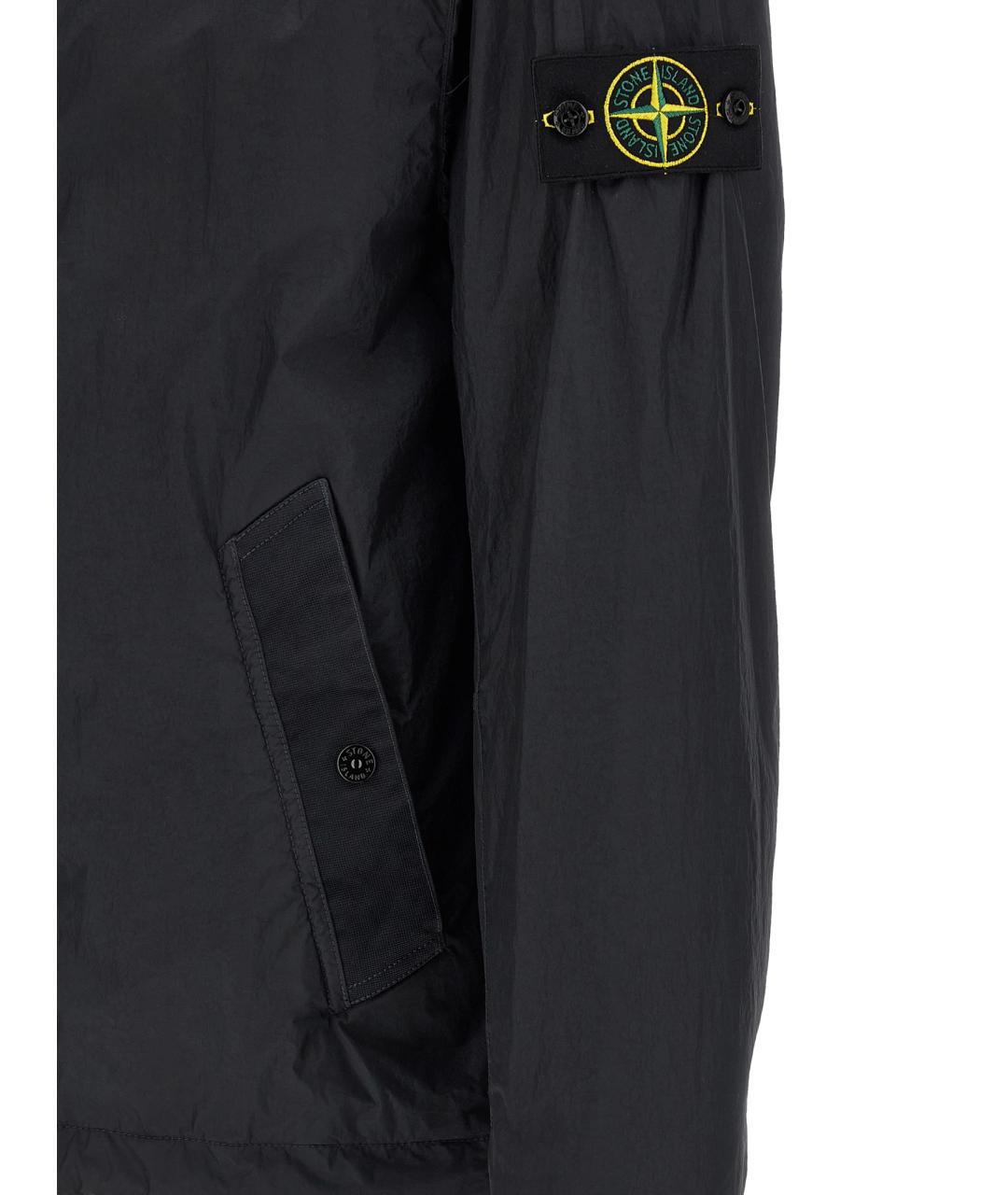 STONE ISLAND Темно-синяя полиамидовая куртка, фото 4