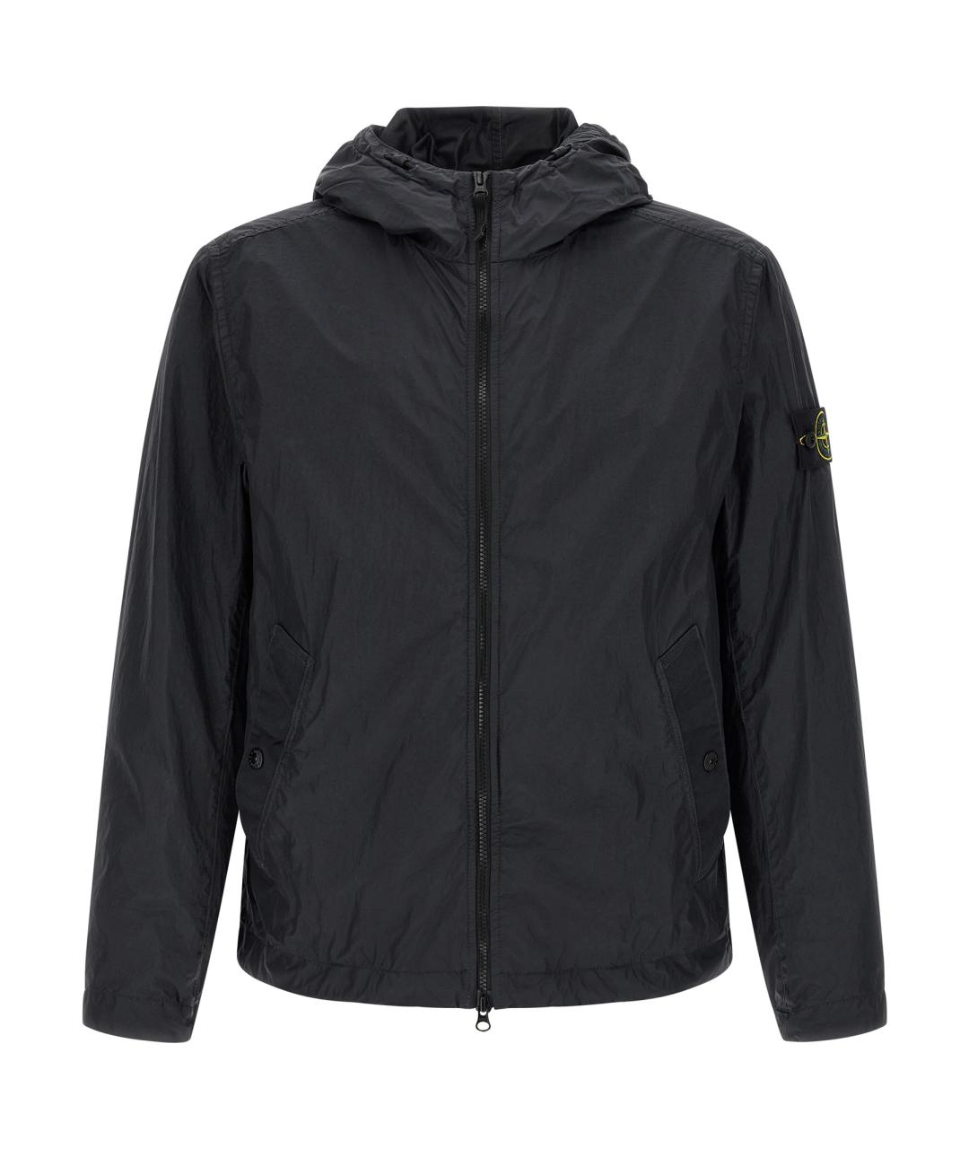 STONE ISLAND Темно-синяя полиамидовая куртка, фото 1