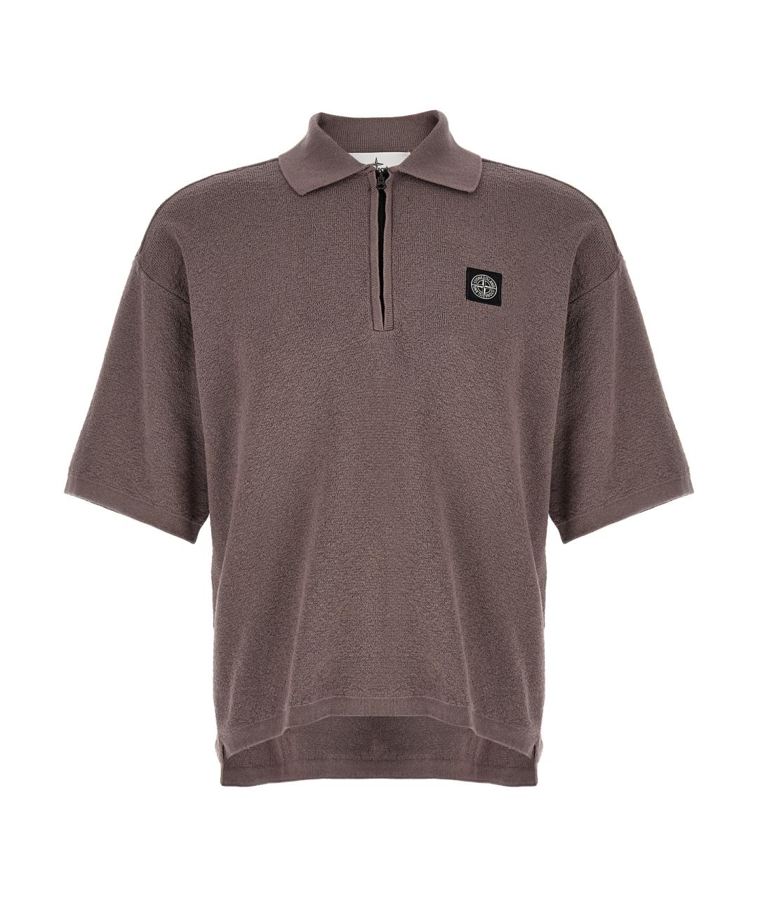 STONE ISLAND Фиолетовое хлопковое поло с коротким рукавом, фото 1
