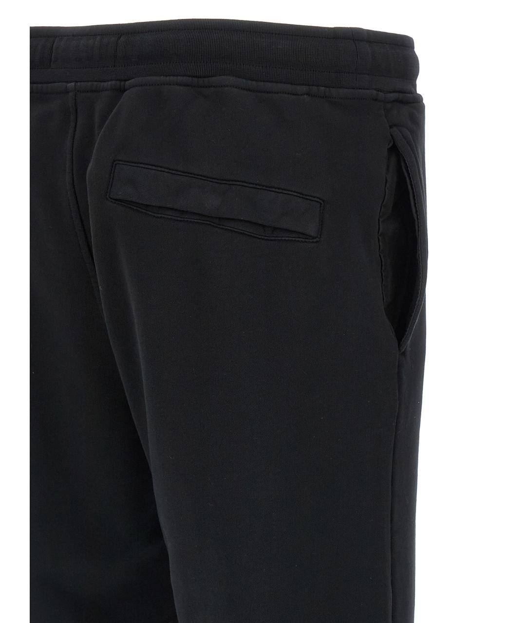 STONE ISLAND Черные хлопковые повседневные брюки, фото 4