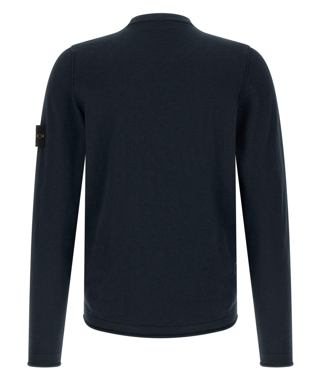 STONE ISLAND Синий хлопковый джемпер / свитер, фото 2