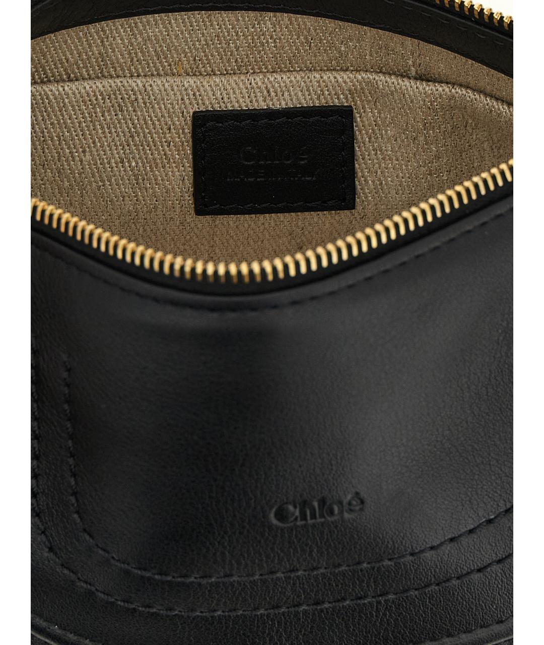 CHLOE Черная кожаная сумка через плечо, фото 4
