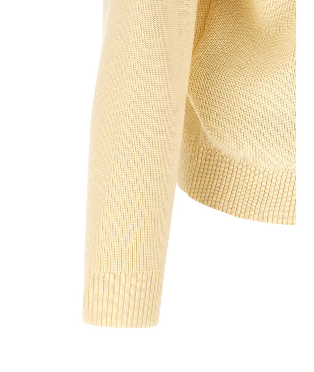 STONE ISLAND Бежевый хлопковый кардиган, фото 4