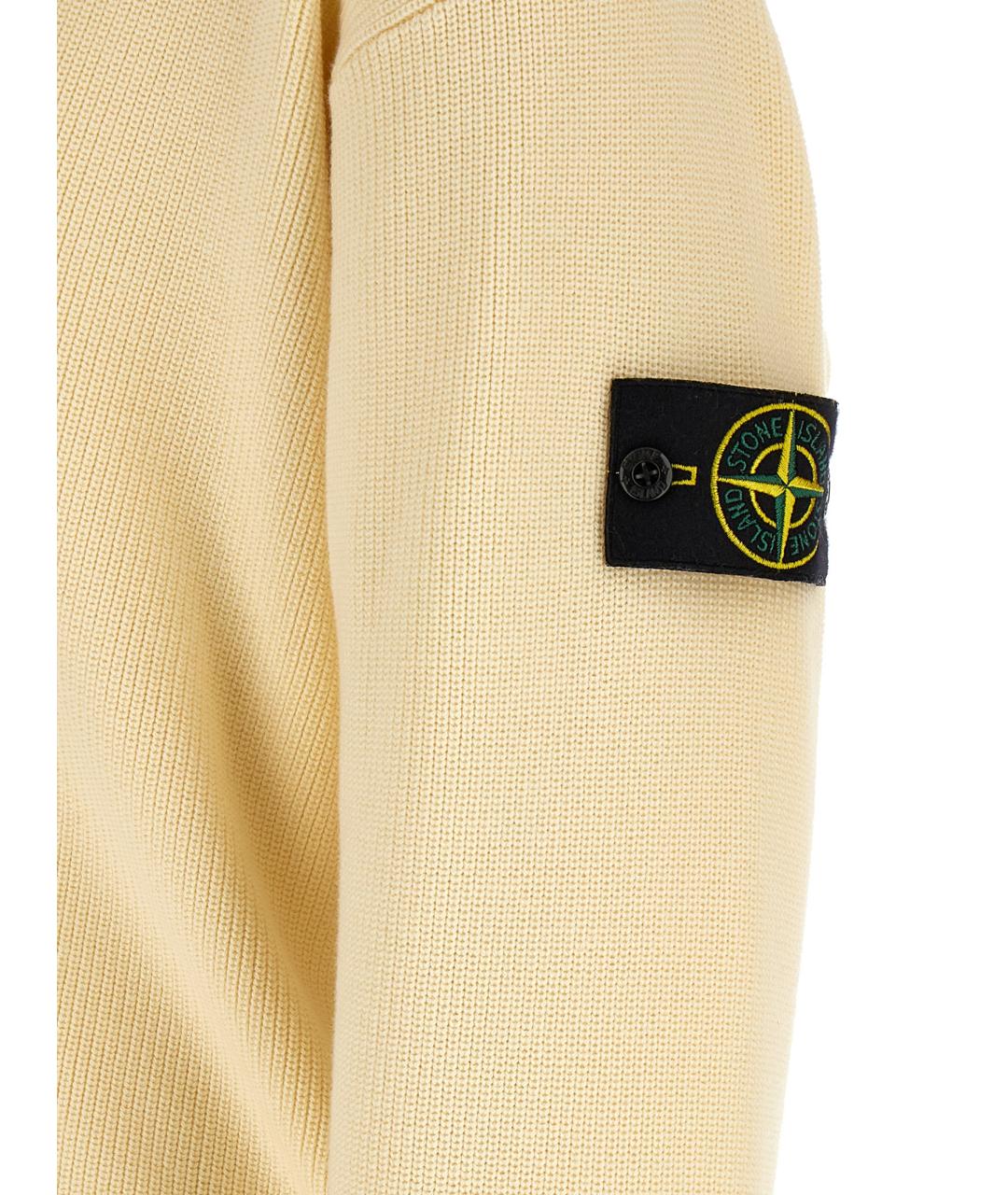 STONE ISLAND Бежевый хлопковый кардиган, фото 5