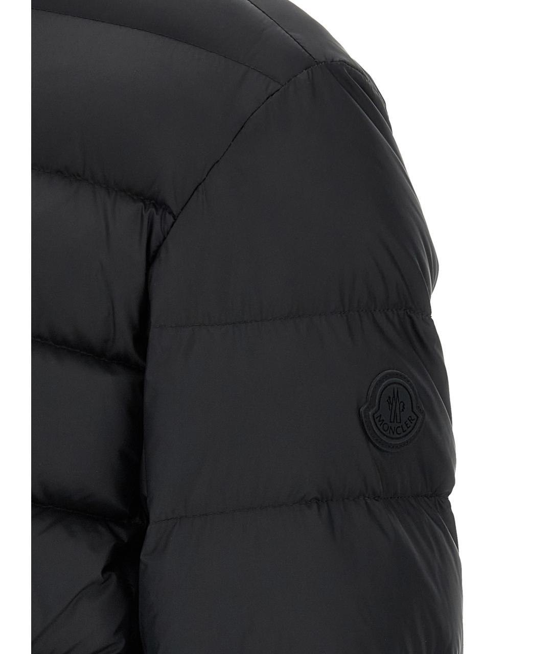 MONCLER Черный полиамидовый пуховик, фото 5