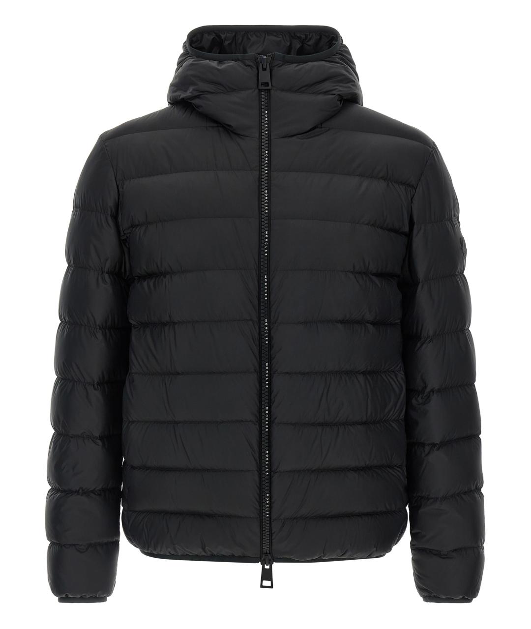MONCLER Черный полиамидовый пуховик, фото 1