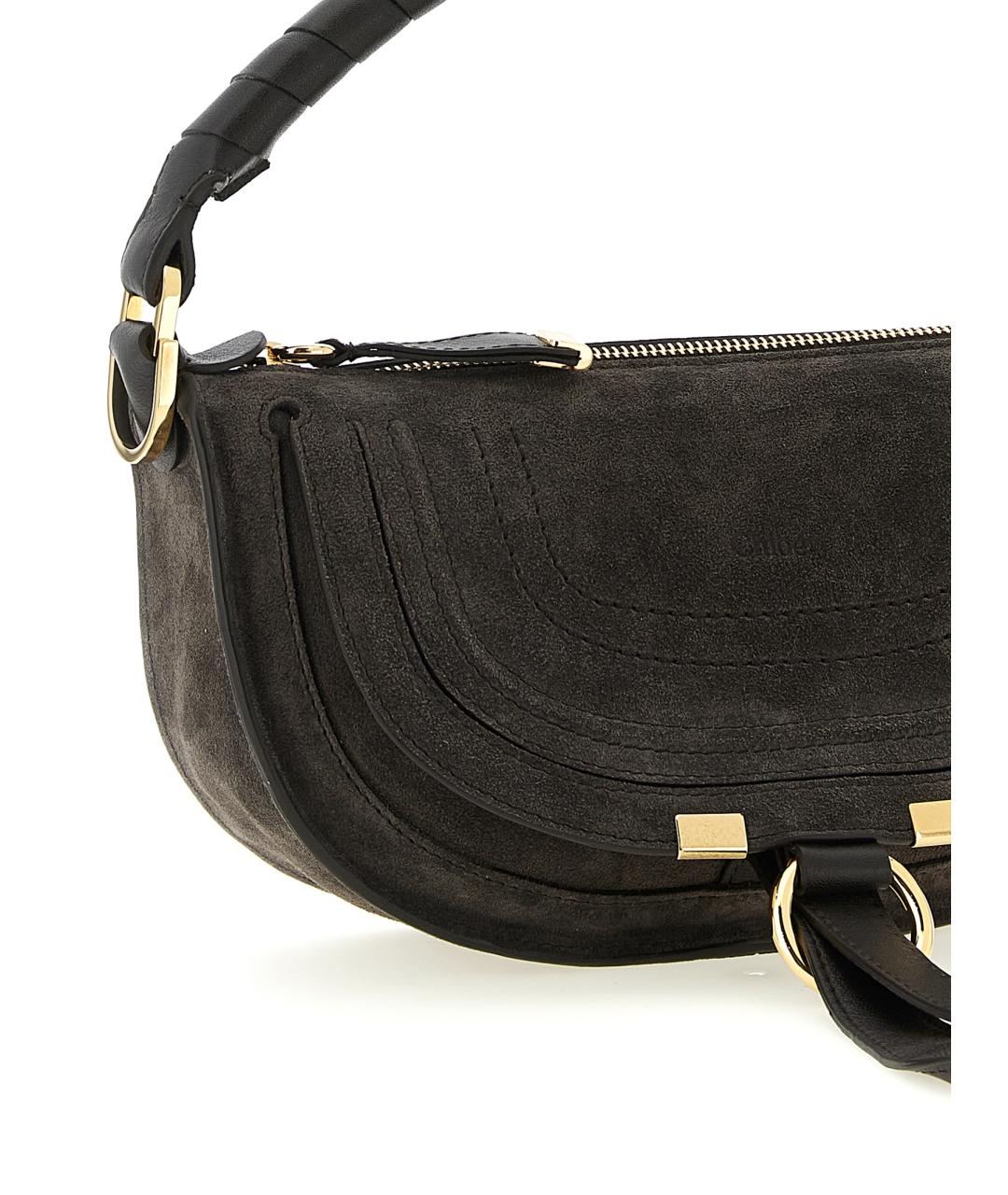 CHLOE Коричневая замшевая сумка через плечо, фото 3