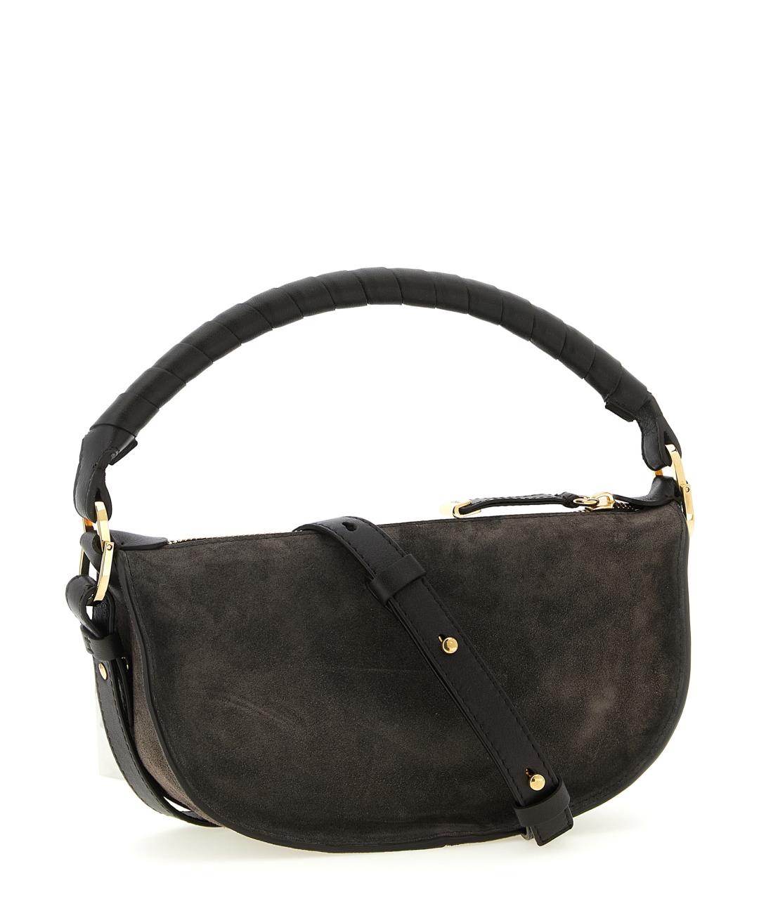 CHLOE Коричневая замшевая сумка через плечо, фото 2