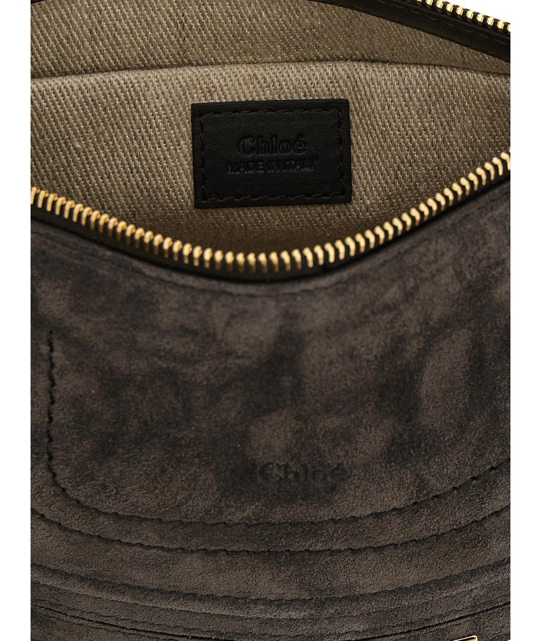 CHLOE Коричневая замшевая сумка через плечо, фото 4